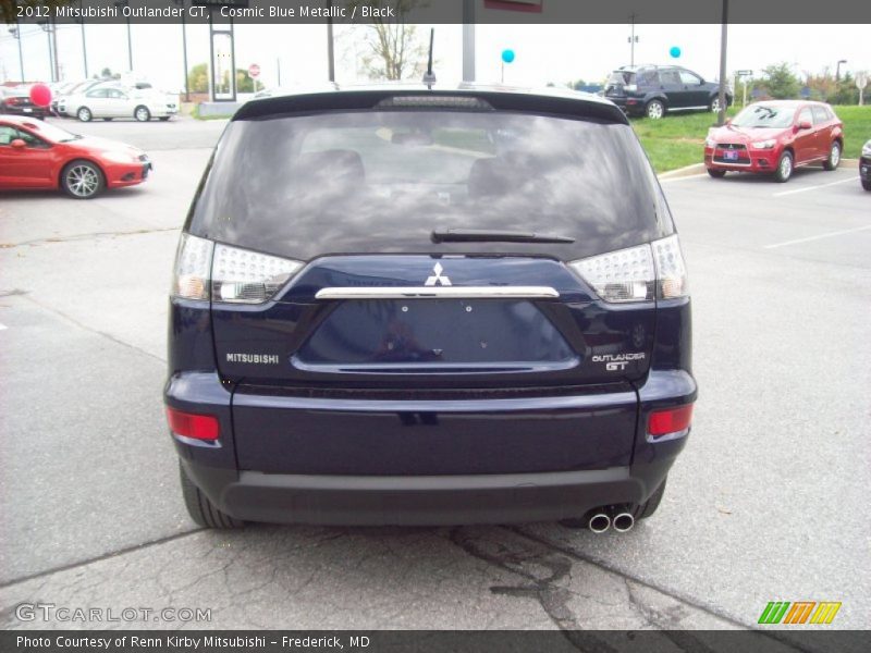 Cosmic Blue Metallic / Black 2012 Mitsubishi Outlander GT