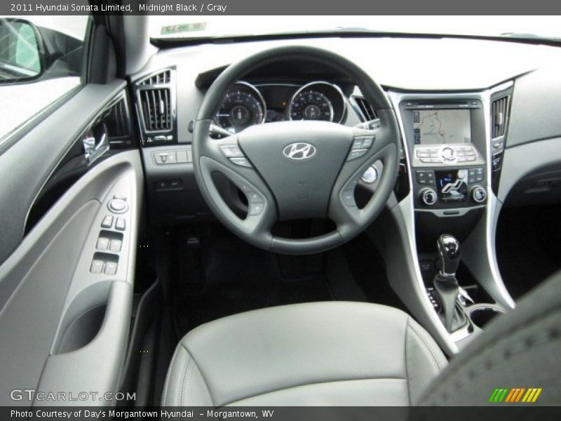Midnight Black / Gray 2011 Hyundai Sonata Limited