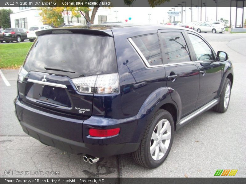 Cosmic Blue Metallic / Black 2012 Mitsubishi Outlander GT