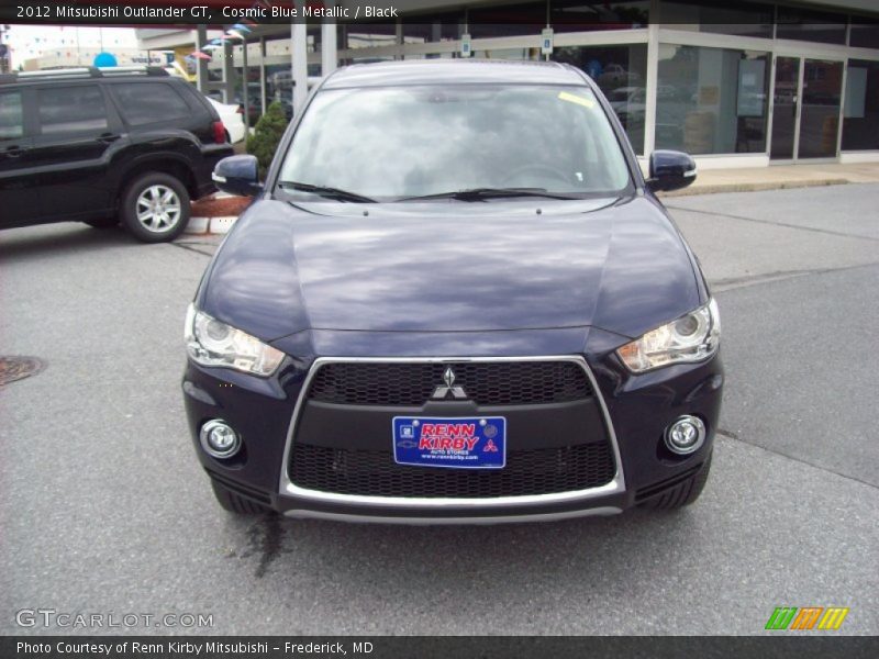 Cosmic Blue Metallic / Black 2012 Mitsubishi Outlander GT