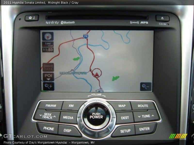 Midnight Black / Gray 2011 Hyundai Sonata Limited