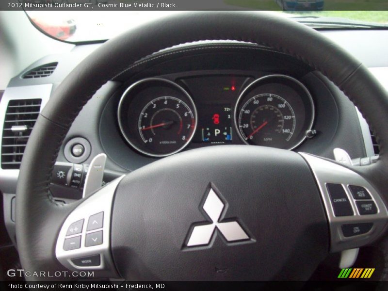 Cosmic Blue Metallic / Black 2012 Mitsubishi Outlander GT