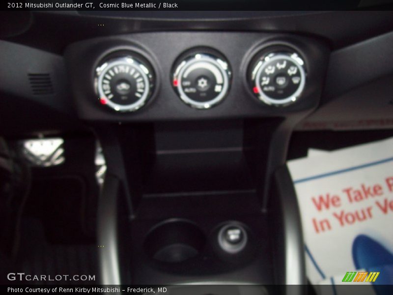 Cosmic Blue Metallic / Black 2012 Mitsubishi Outlander GT