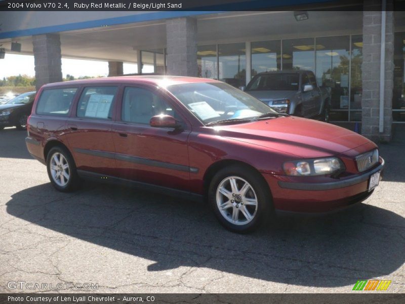 Ruby Red Metallic / Beige/Light Sand 2004 Volvo V70 2.4