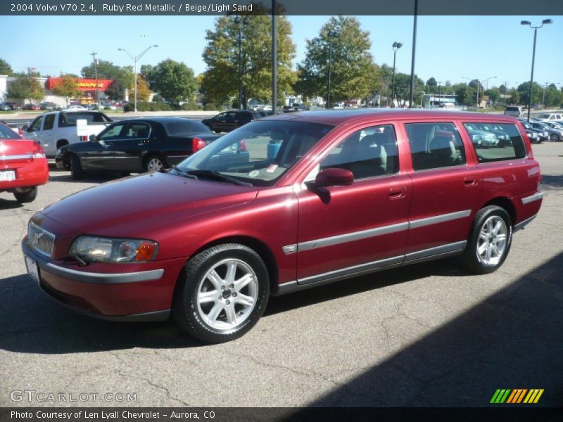 Ruby Red Metallic / Beige/Light Sand 2004 Volvo V70 2.4