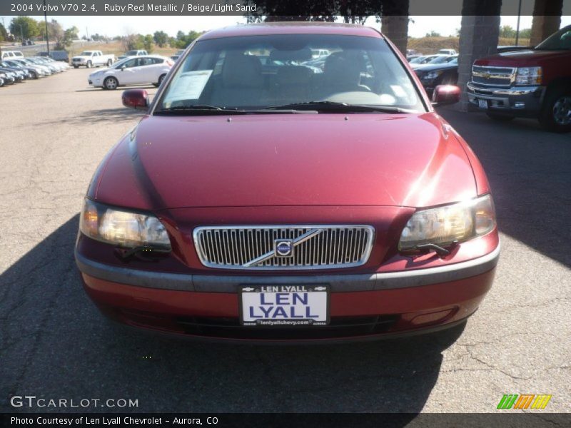 Ruby Red Metallic / Beige/Light Sand 2004 Volvo V70 2.4