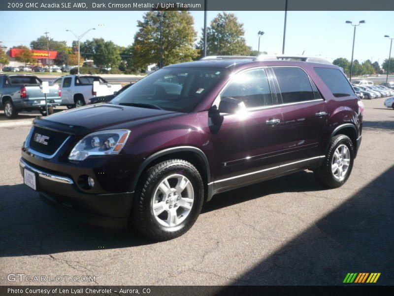 Dark Crimson Metallic / Light Titanium 2009 GMC Acadia SLE AWD