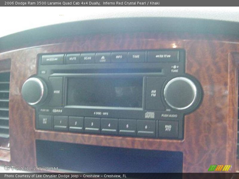 Inferno Red Crystal Pearl / Khaki 2006 Dodge Ram 3500 Laramie Quad Cab 4x4 Dually