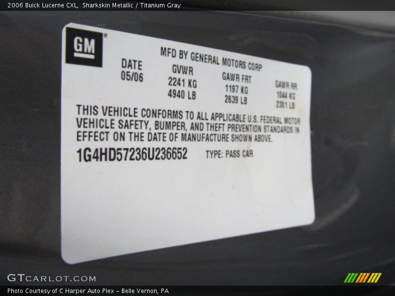 Sharkskin Metallic / Titanium Gray 2006 Buick Lucerne CXL