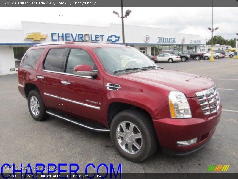 Red-E / Ebony/Ebony 2007 Cadillac Escalade AWD