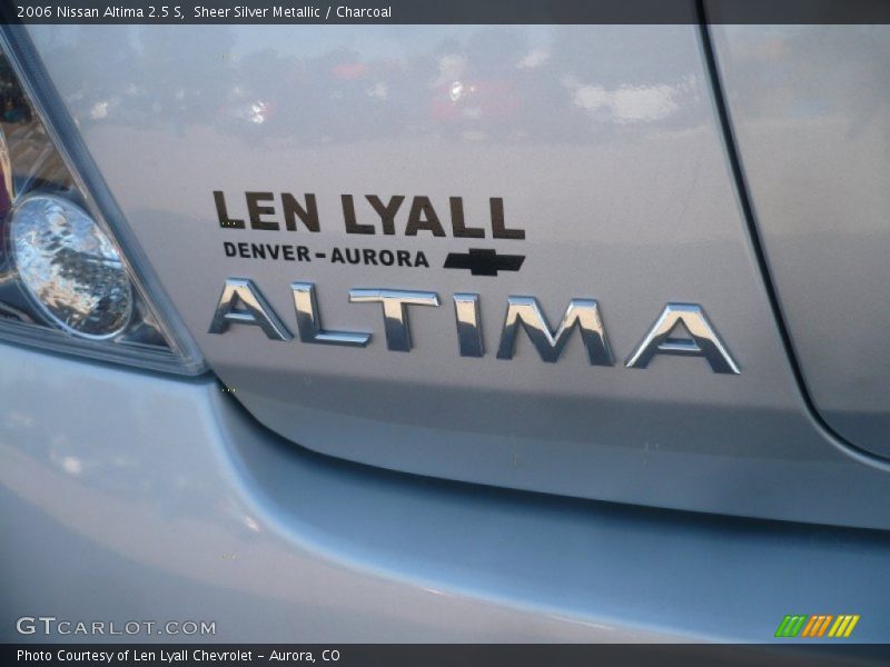Sheer Silver Metallic / Charcoal 2006 Nissan Altima 2.5 S