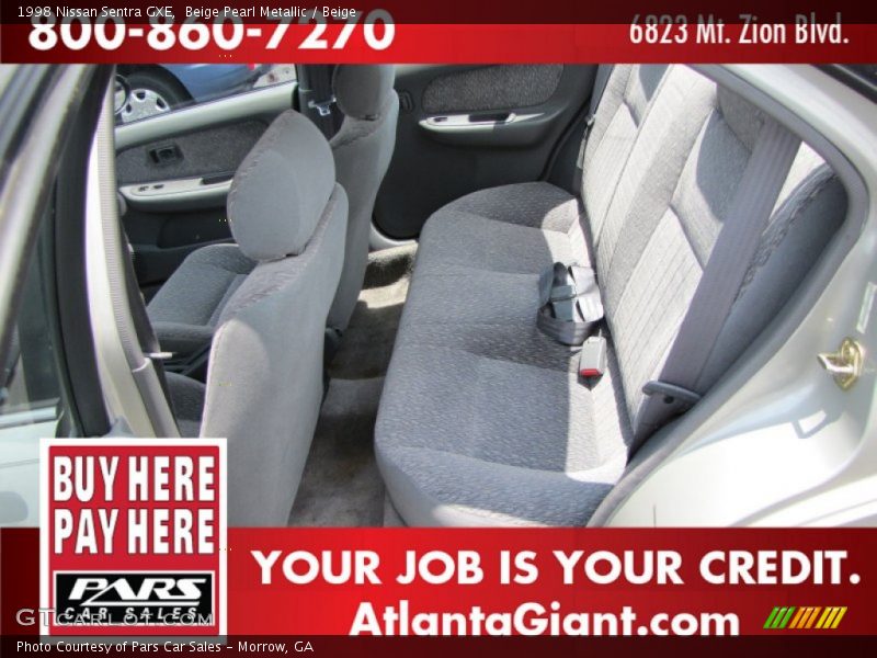 Beige Pearl Metallic / Beige 1998 Nissan Sentra GXE