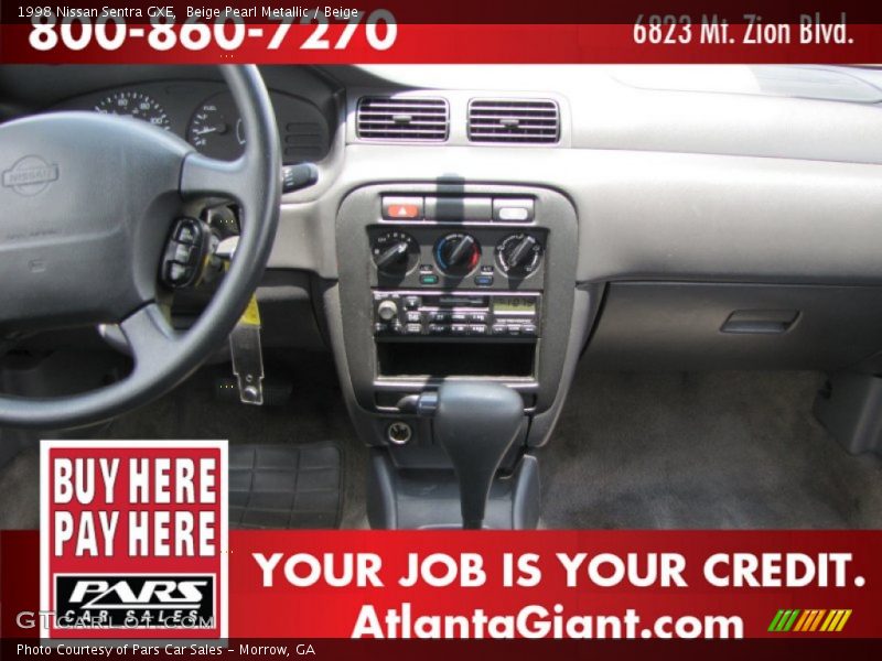 Beige Pearl Metallic / Beige 1998 Nissan Sentra GXE