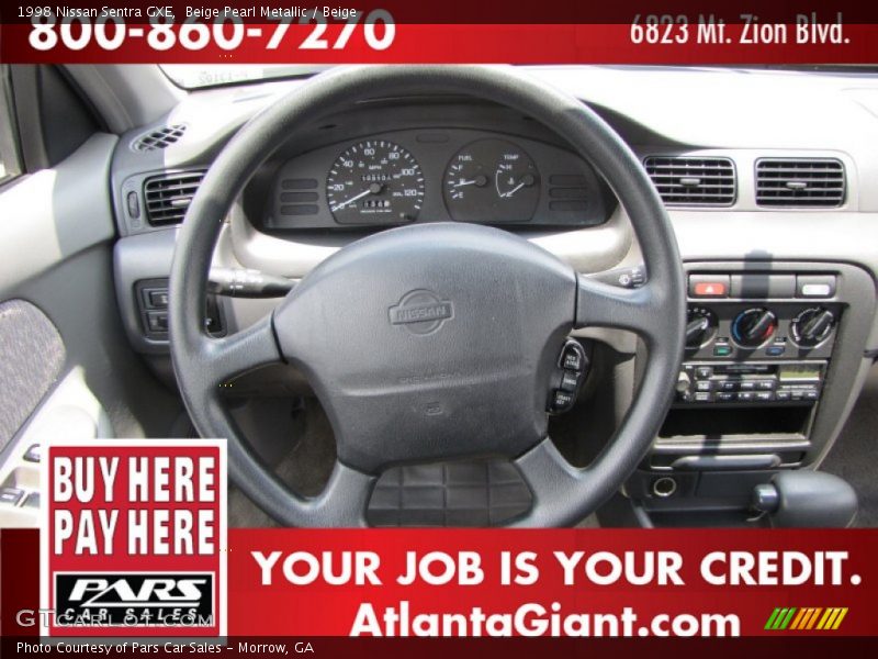 Beige Pearl Metallic / Beige 1998 Nissan Sentra GXE