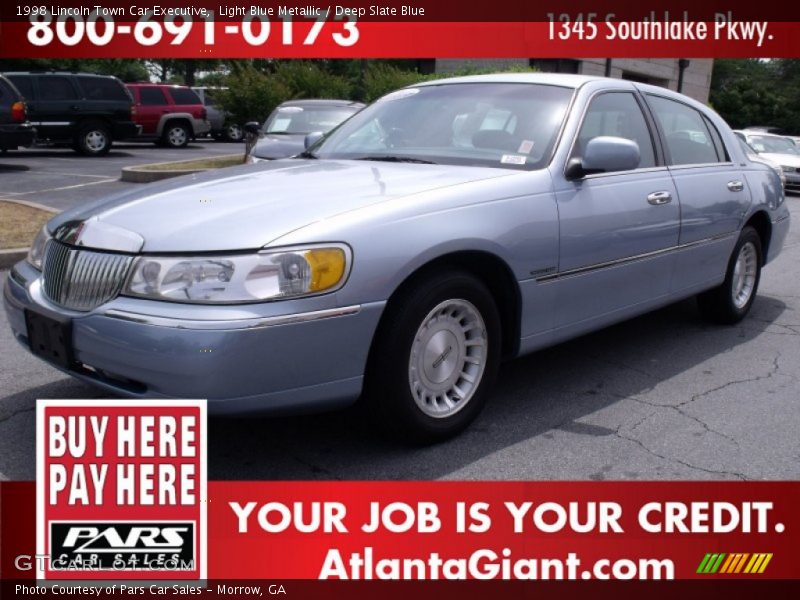 Light Blue Metallic / Deep Slate Blue 1998 Lincoln Town Car Executive