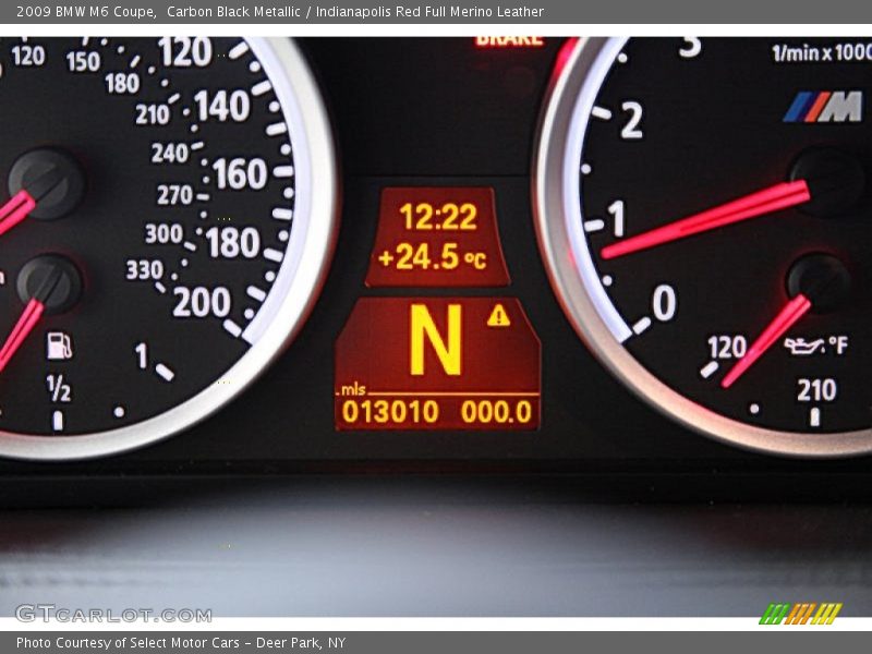 Carbon Black Metallic / Indianapolis Red Full Merino Leather 2009 BMW M6 Coupe