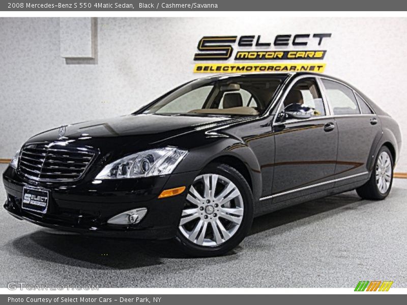 Black / Cashmere/Savanna 2008 Mercedes-Benz S 550 4Matic Sedan