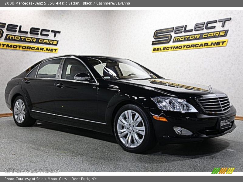 Black / Cashmere/Savanna 2008 Mercedes-Benz S 550 4Matic Sedan