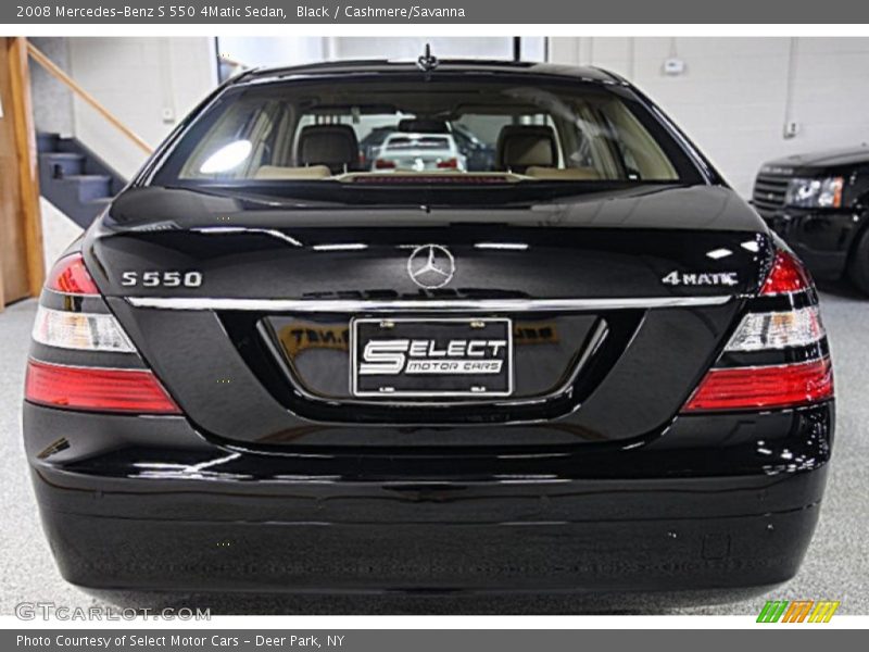Black / Cashmere/Savanna 2008 Mercedes-Benz S 550 4Matic Sedan