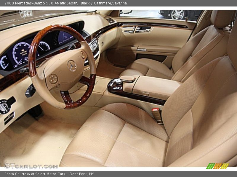 Black / Cashmere/Savanna 2008 Mercedes-Benz S 550 4Matic Sedan