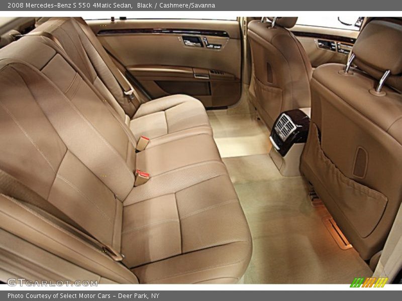 Black / Cashmere/Savanna 2008 Mercedes-Benz S 550 4Matic Sedan