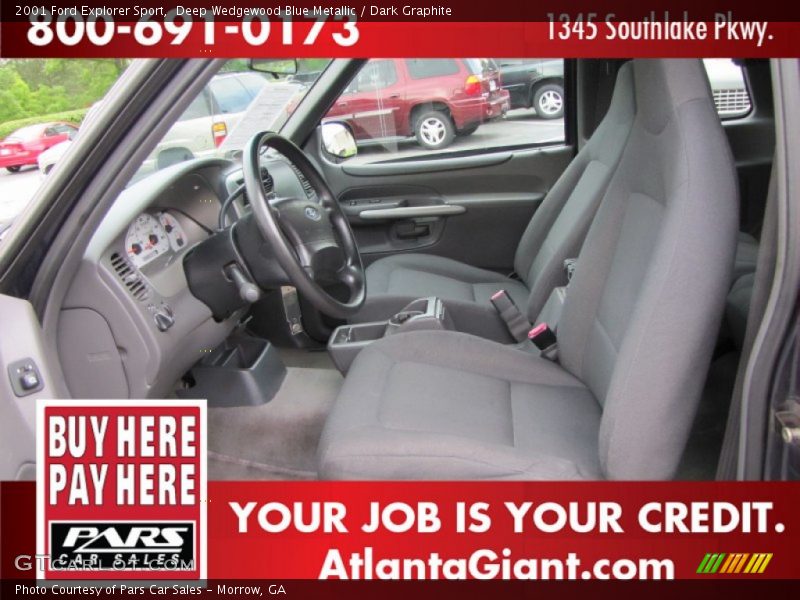 Deep Wedgewood Blue Metallic / Dark Graphite 2001 Ford Explorer Sport