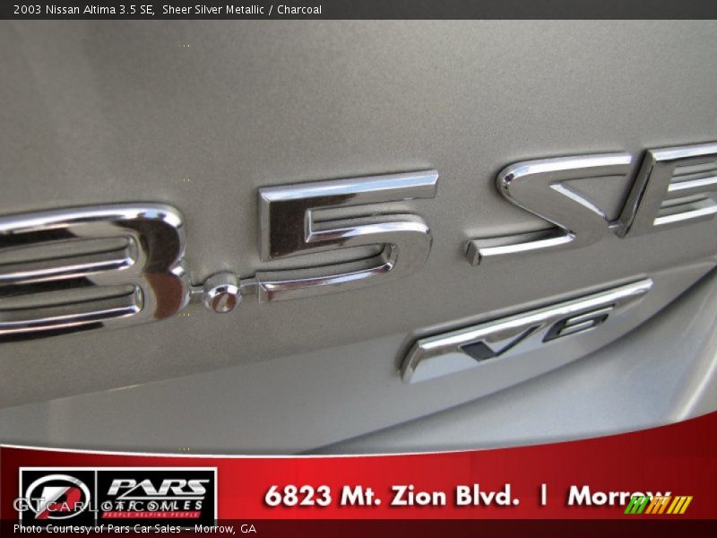 Sheer Silver Metallic / Charcoal 2003 Nissan Altima 3.5 SE