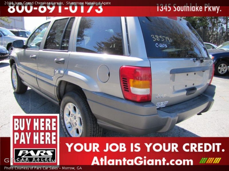 Silverstone Metallic / Agate 2001 Jeep Grand Cherokee Laredo