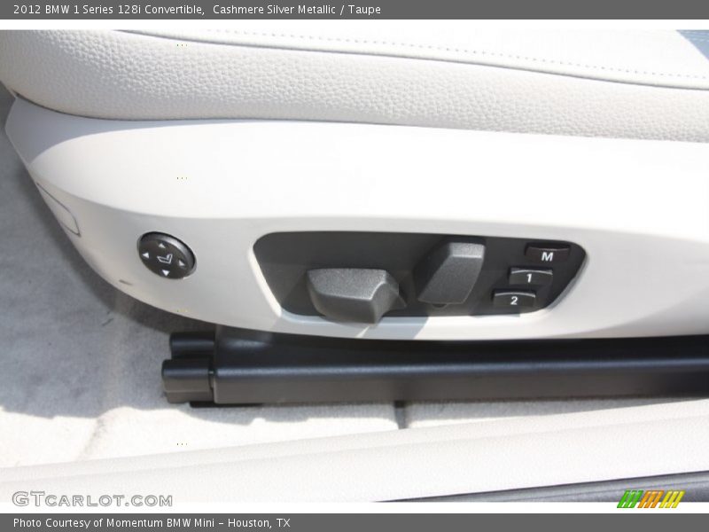 Cashmere Silver Metallic / Taupe 2012 BMW 1 Series 128i Convertible