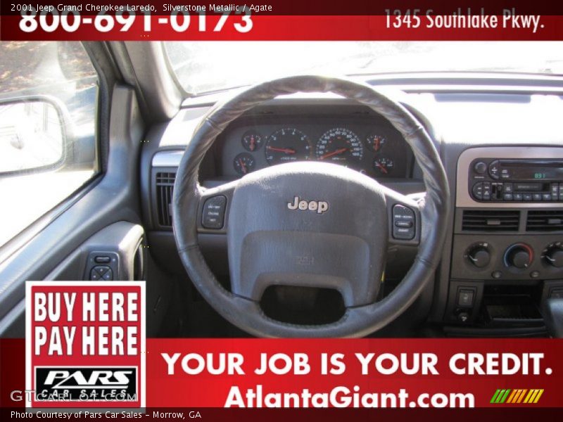 Silverstone Metallic / Agate 2001 Jeep Grand Cherokee Laredo