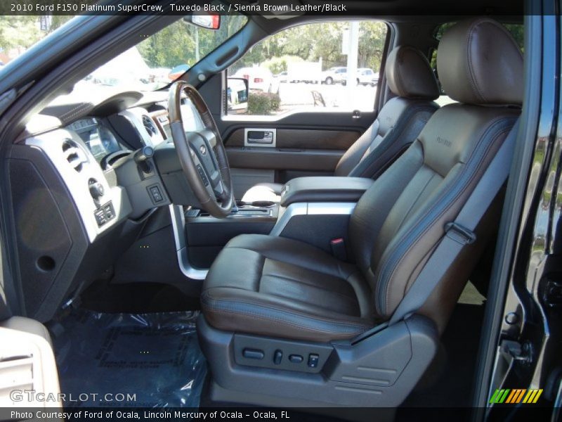 Tuxedo Black / Sienna Brown Leather/Black 2010 Ford F150 Platinum SuperCrew