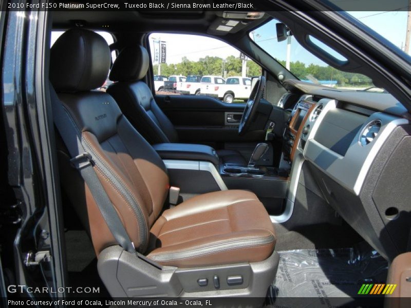 Tuxedo Black / Sienna Brown Leather/Black 2010 Ford F150 Platinum SuperCrew