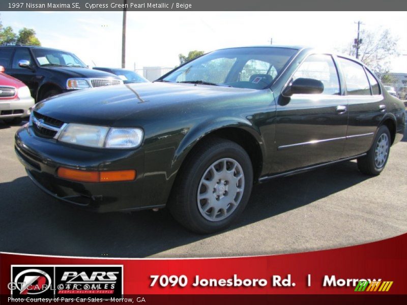 Cypress Green Pearl Metallic / Beige 1997 Nissan Maxima SE