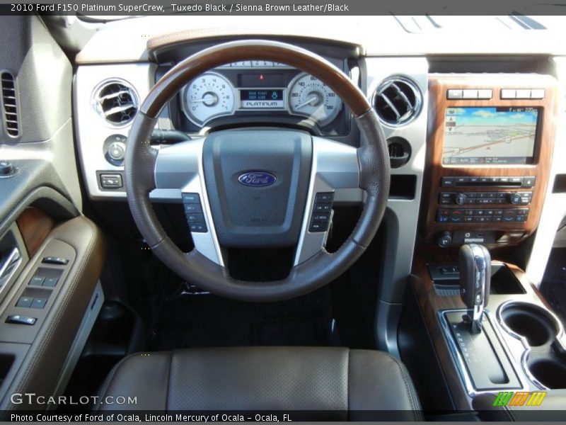 Tuxedo Black / Sienna Brown Leather/Black 2010 Ford F150 Platinum SuperCrew
