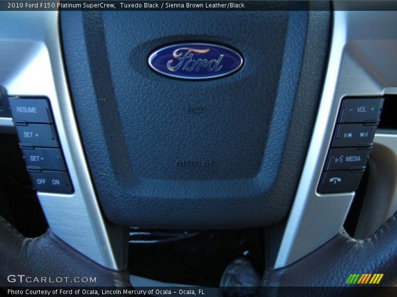 Tuxedo Black / Sienna Brown Leather/Black 2010 Ford F150 Platinum SuperCrew