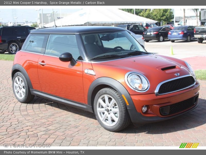Spice Orange Metallic / Carbon Black 2012 Mini Cooper S Hardtop