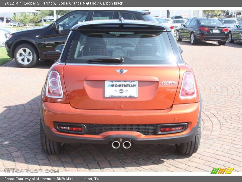 Spice Orange Metallic / Carbon Black 2012 Mini Cooper S Hardtop