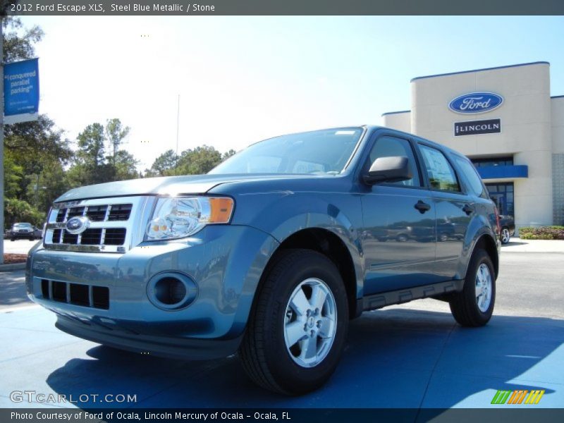 Steel Blue Metallic / Stone 2012 Ford Escape XLS