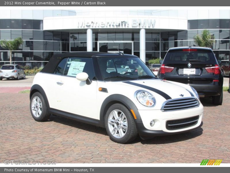 Pepper White / Carbon Black 2012 Mini Cooper Convertible