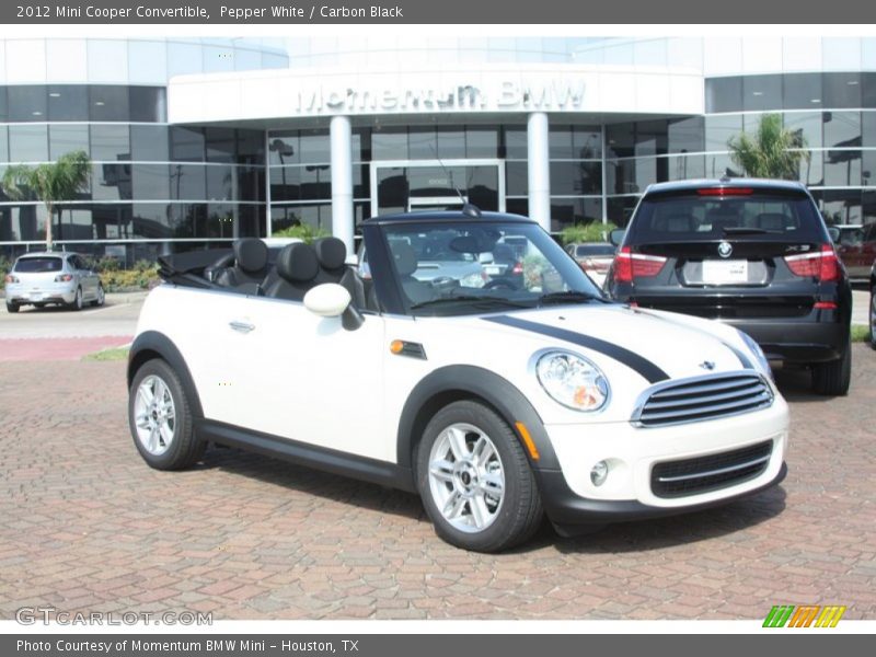 Pepper White / Carbon Black 2012 Mini Cooper Convertible