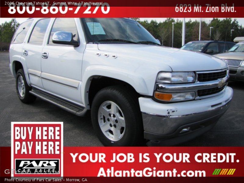 Summit White / Tan/Neutral 2006 Chevrolet Tahoe LT