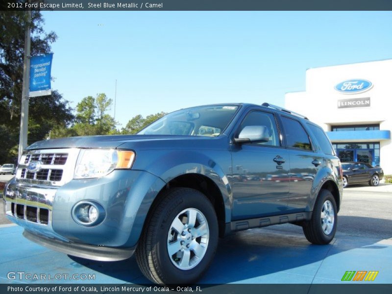 Steel Blue Metallic / Camel 2012 Ford Escape Limited