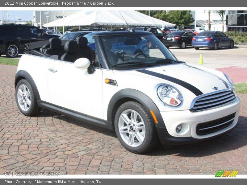 Pepper White / Carbon Black 2012 Mini Cooper Convertible