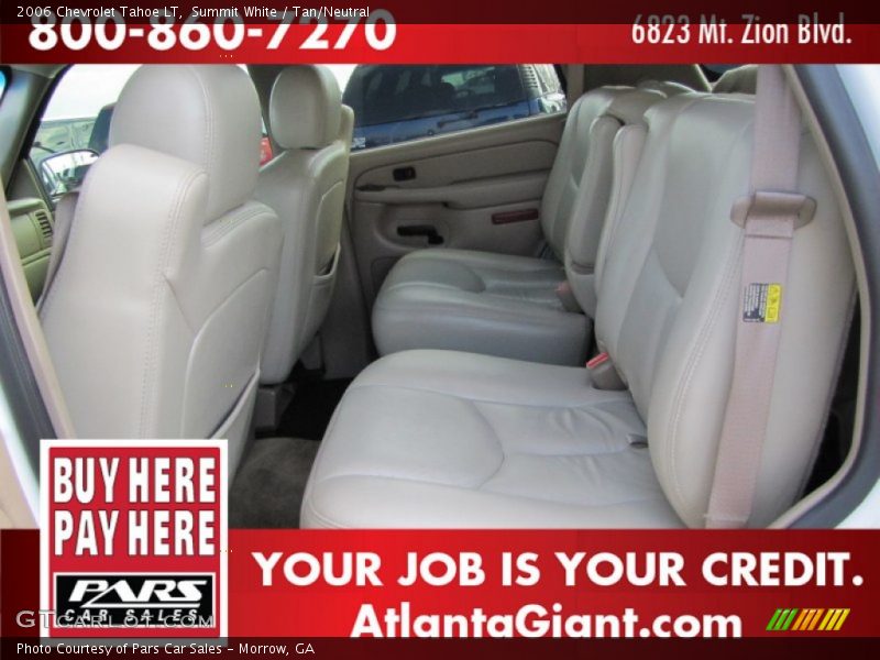 Summit White / Tan/Neutral 2006 Chevrolet Tahoe LT