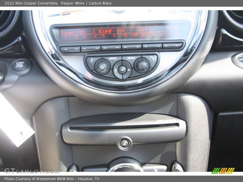 Pepper White / Carbon Black 2012 Mini Cooper Convertible