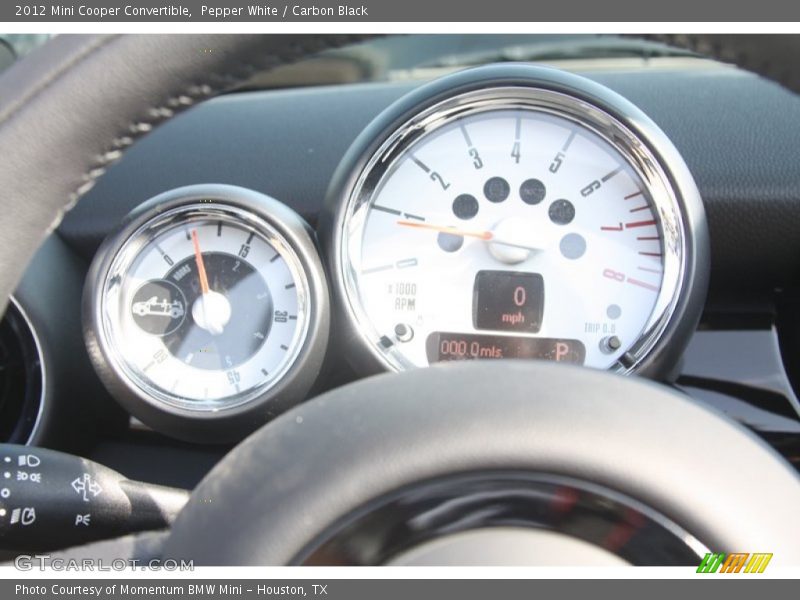 Pepper White / Carbon Black 2012 Mini Cooper Convertible