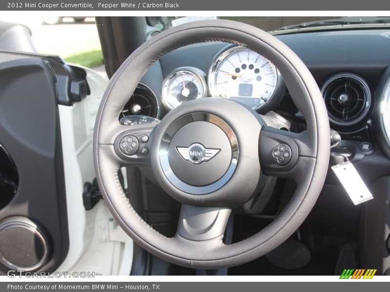 Pepper White / Carbon Black 2012 Mini Cooper Convertible