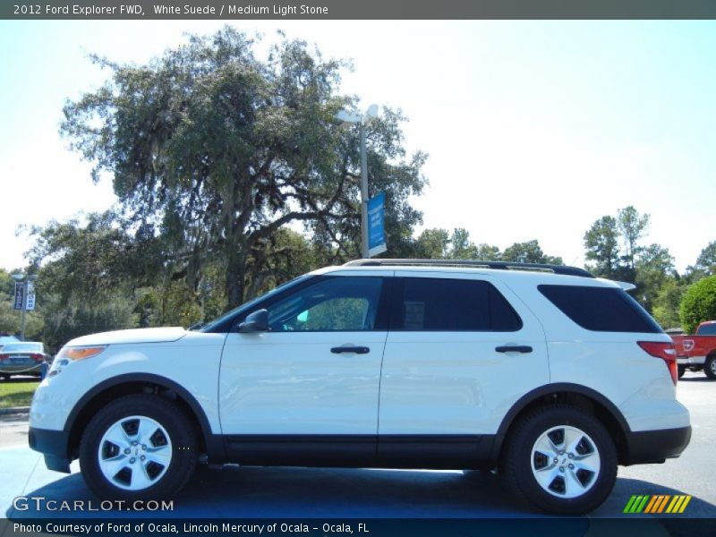 White Suede / Medium Light Stone 2012 Ford Explorer FWD