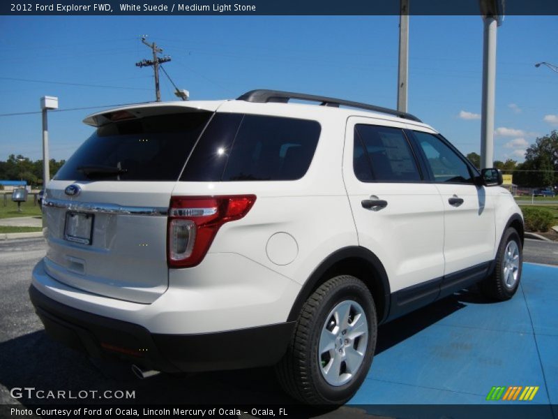 White Suede / Medium Light Stone 2012 Ford Explorer FWD