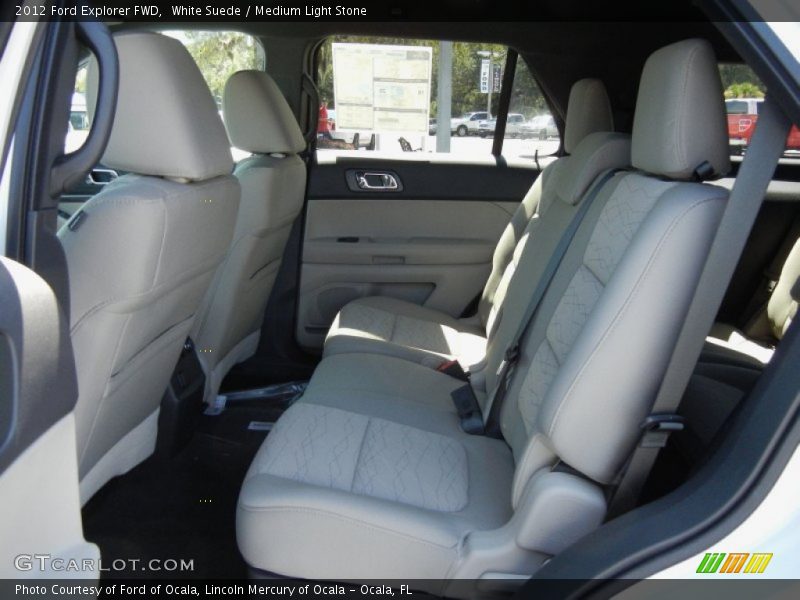 White Suede / Medium Light Stone 2012 Ford Explorer FWD